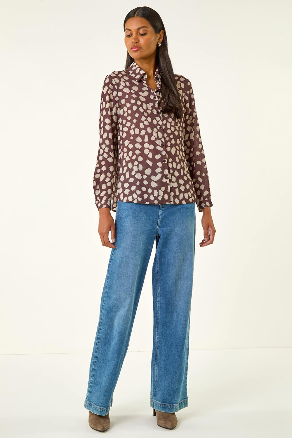 Abstract Spot Print Shirt