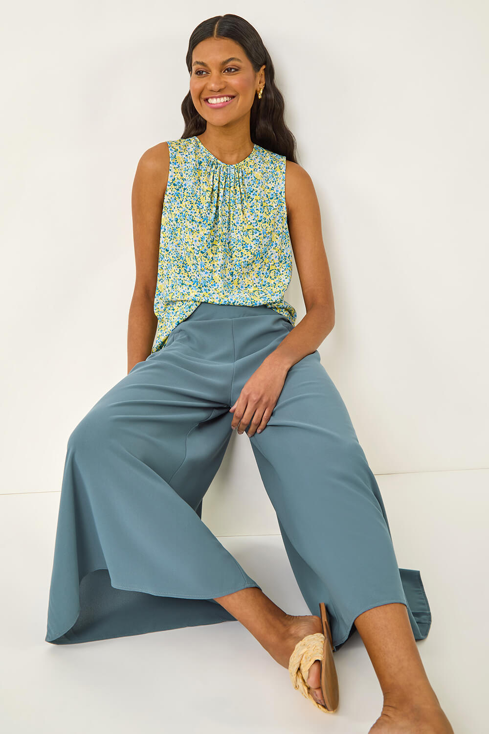Palazzo Culotte Wide Leg Trouse
