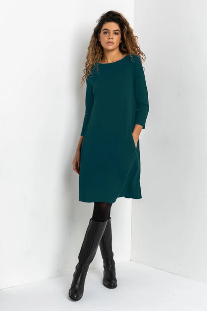 A-Line Pocket Detail Swing Dress