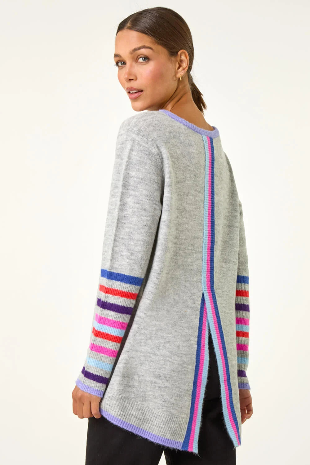 Contrast Stripe Detail Knit Jumper