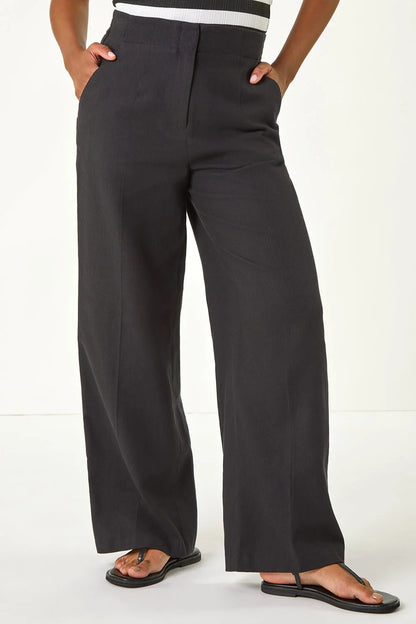 Smart Twill Wide Leg Pocket Trouser
