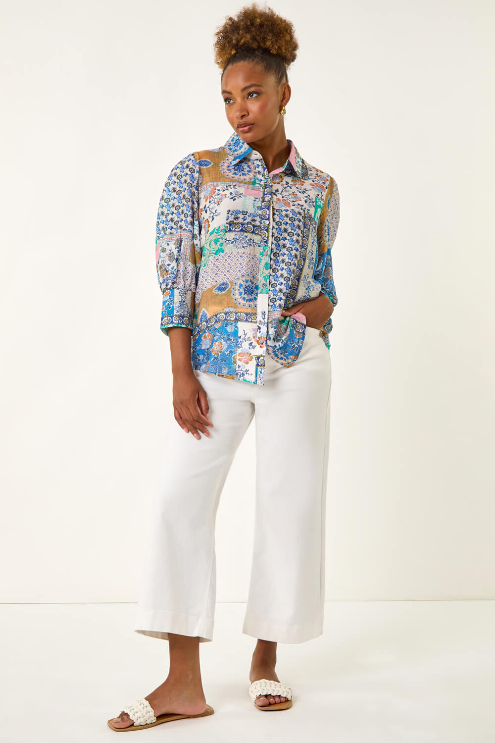 Patchwork Printed Shirt