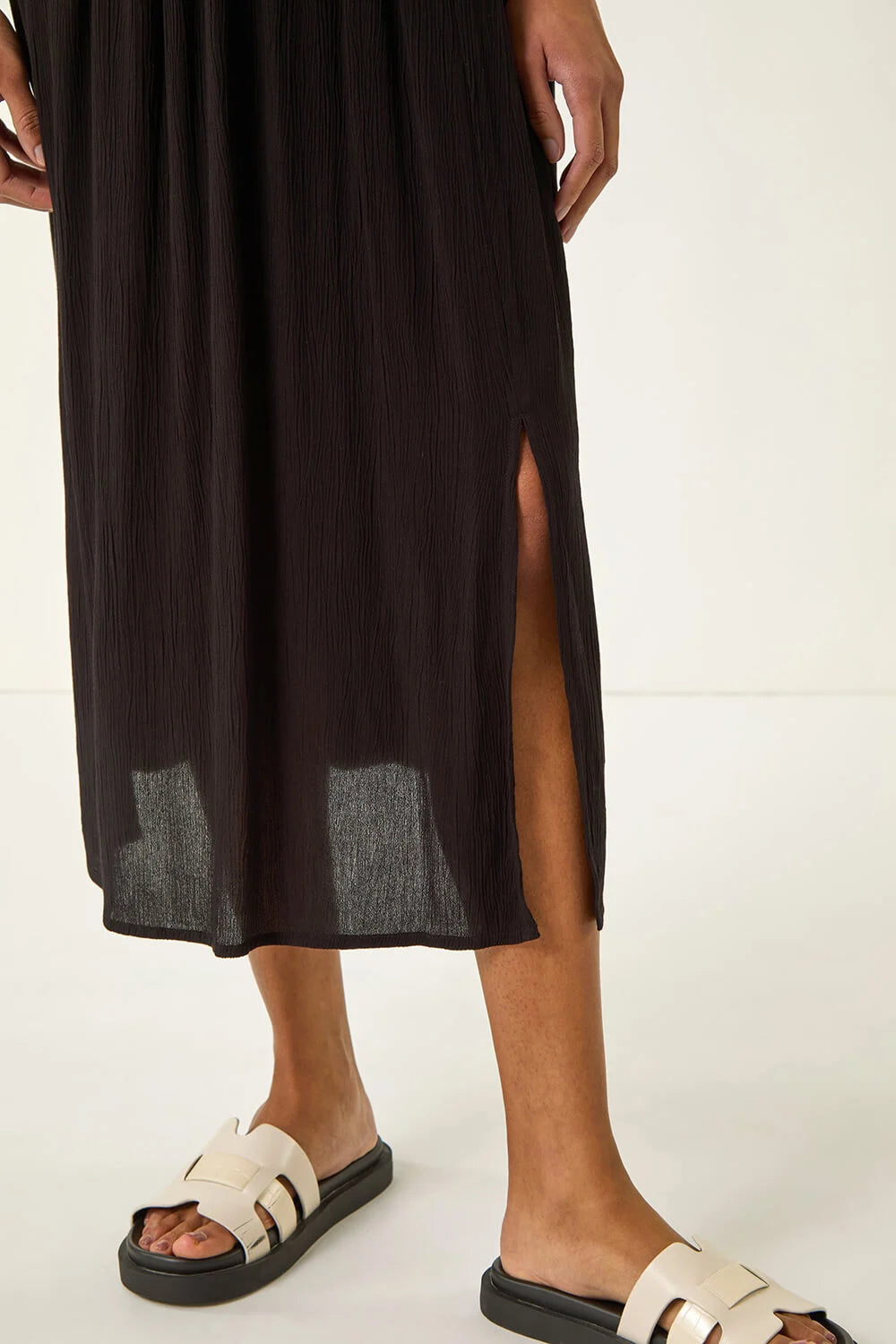 Crochet Bodice Midi Dress