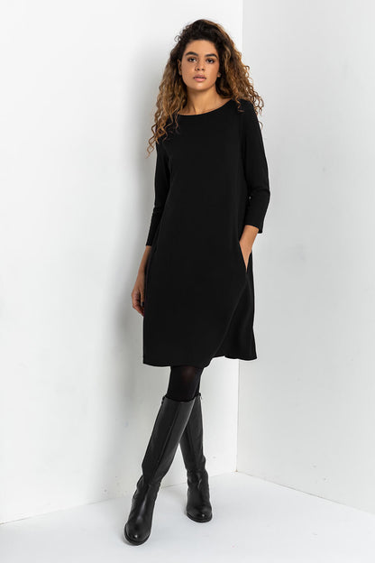 A-Line Pocket Detail Swing Dress