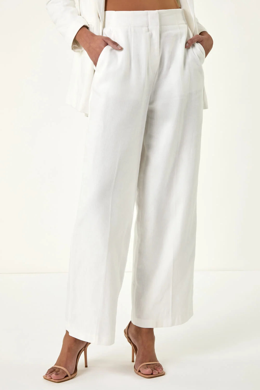 Smart Twill Wide Leg Pocket Trouser