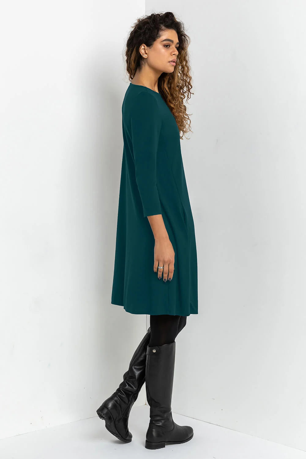 A-Line Pocket Detail Swing Dress