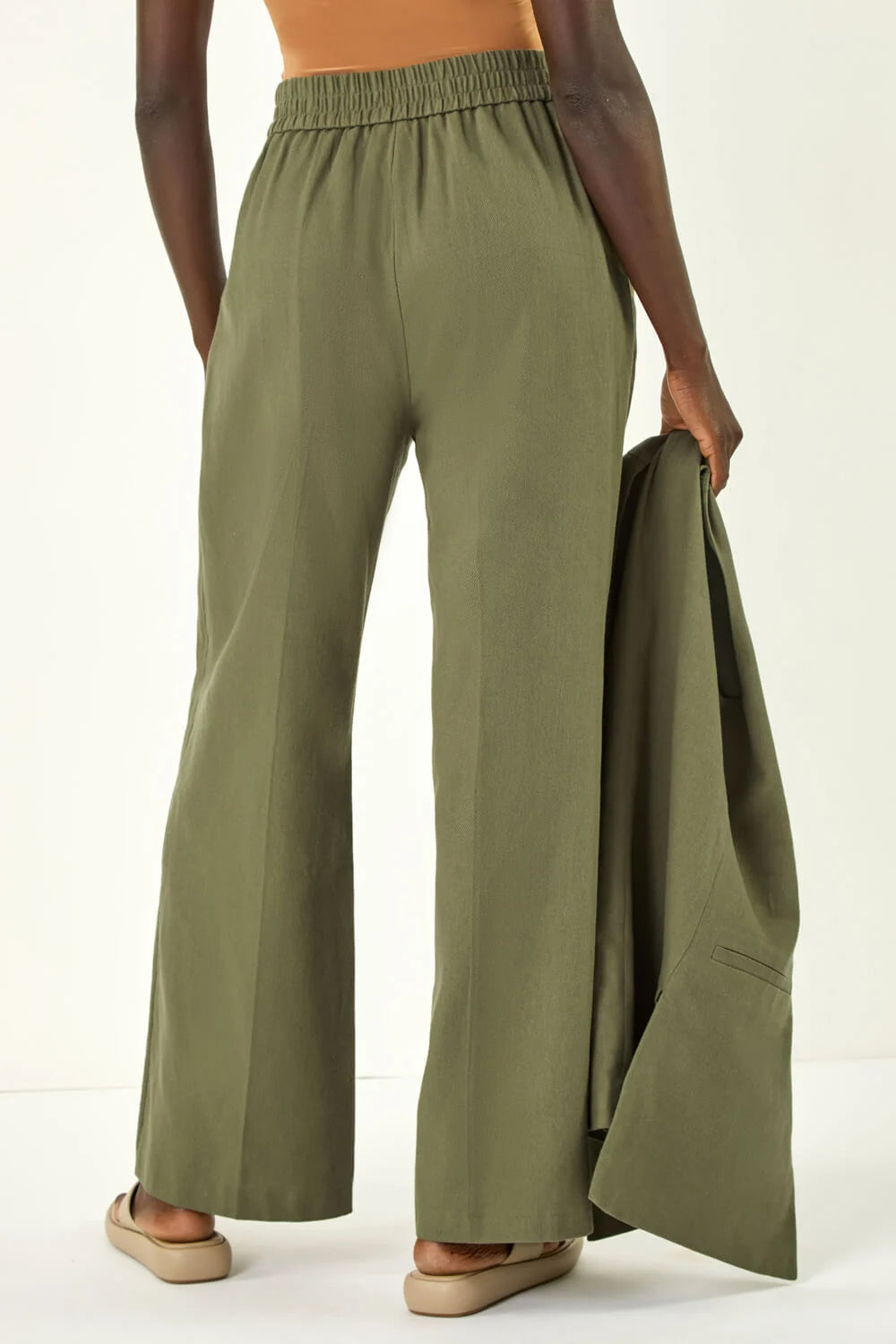 Smart Twill Wide Leg Pocket Trouser