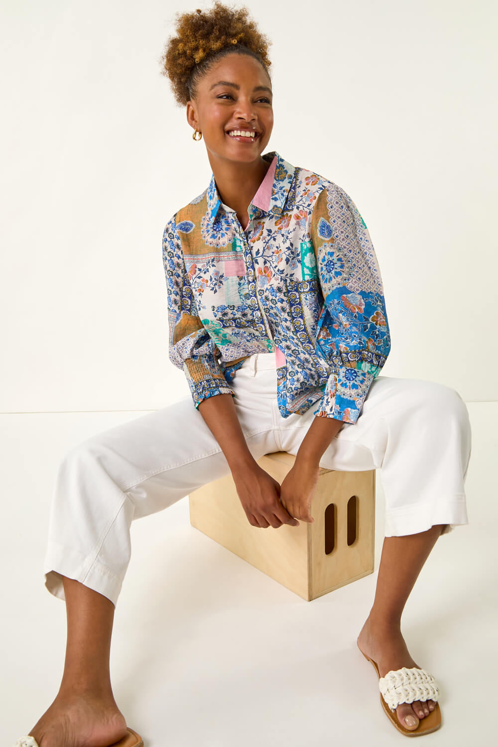 Patchwork Printed Shirt