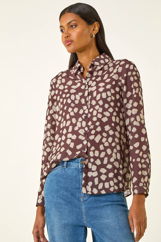 Abstract Spot Print Shirt