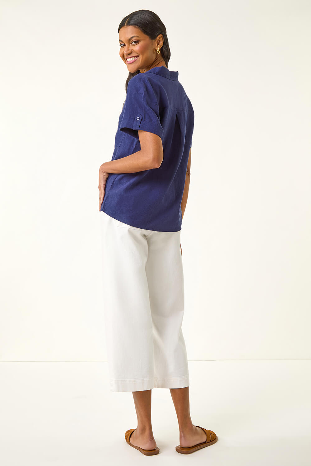 Linen Mix Collared Shirt