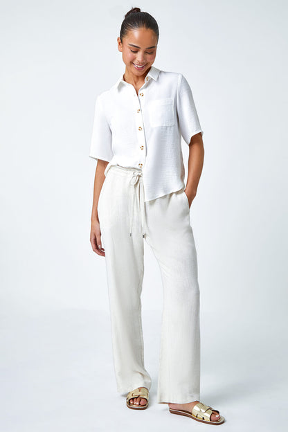 Petite Button Up Pocket Shirt