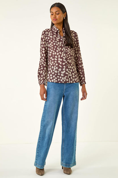 Abstract Spot Print Shirt