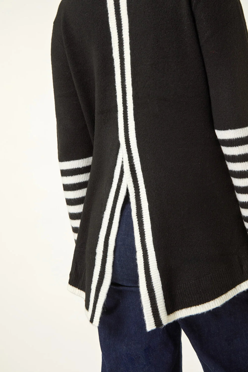 Contrast Stripe Detail Knit Jumper