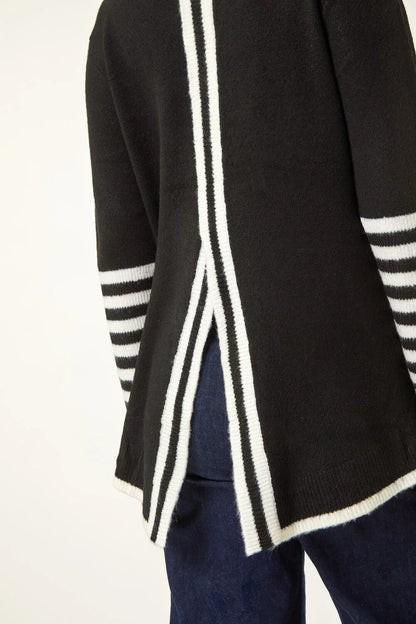 Contrast Stripe Detail Knit Jumper