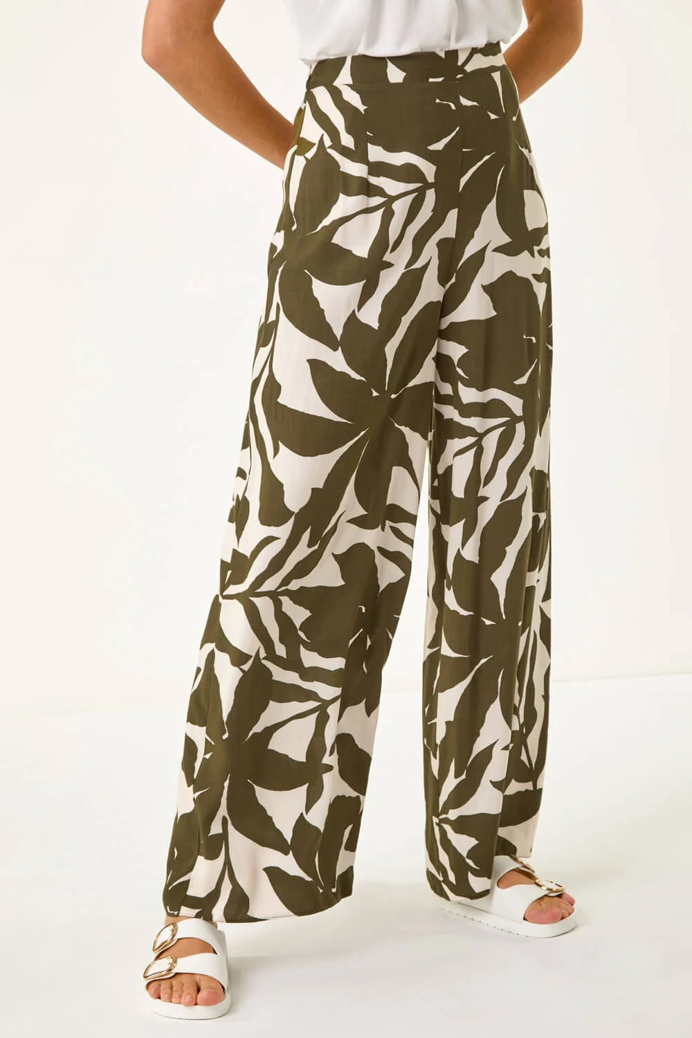 Floral Mono Wide Leg Trouser