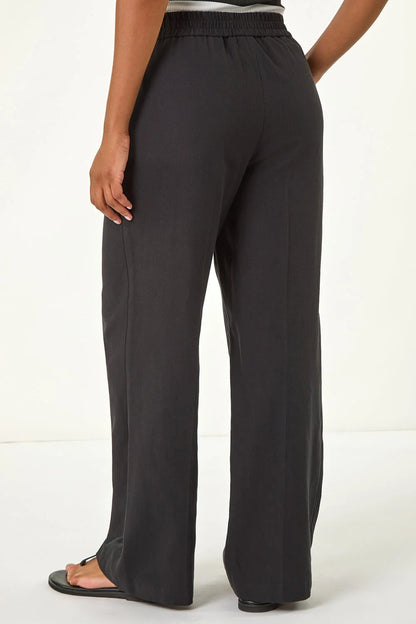 Smart Twill Wide Leg Pocket Trouser