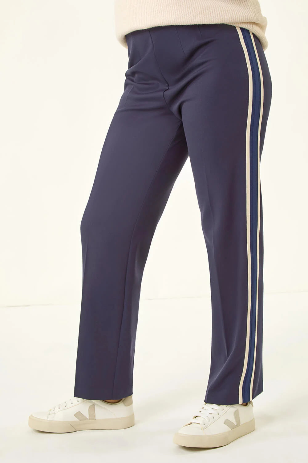Petite Side Stripe Ponte Trouser