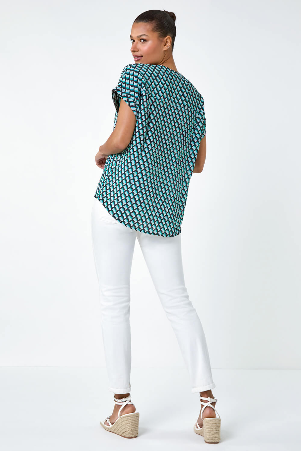 Geometric Print Relaxed Shirt