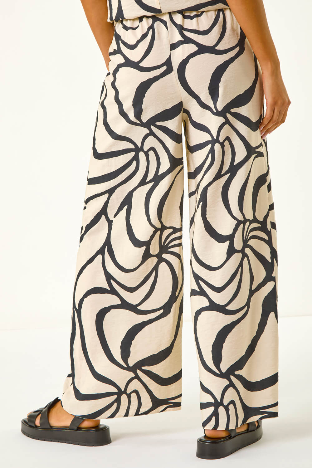 Floral Mono Wide Leg Trouser