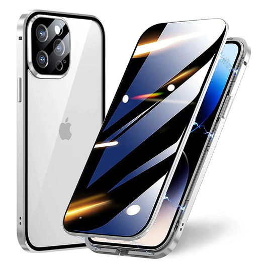 Privacy Magnet Case for Iphone Mobile (Silver)